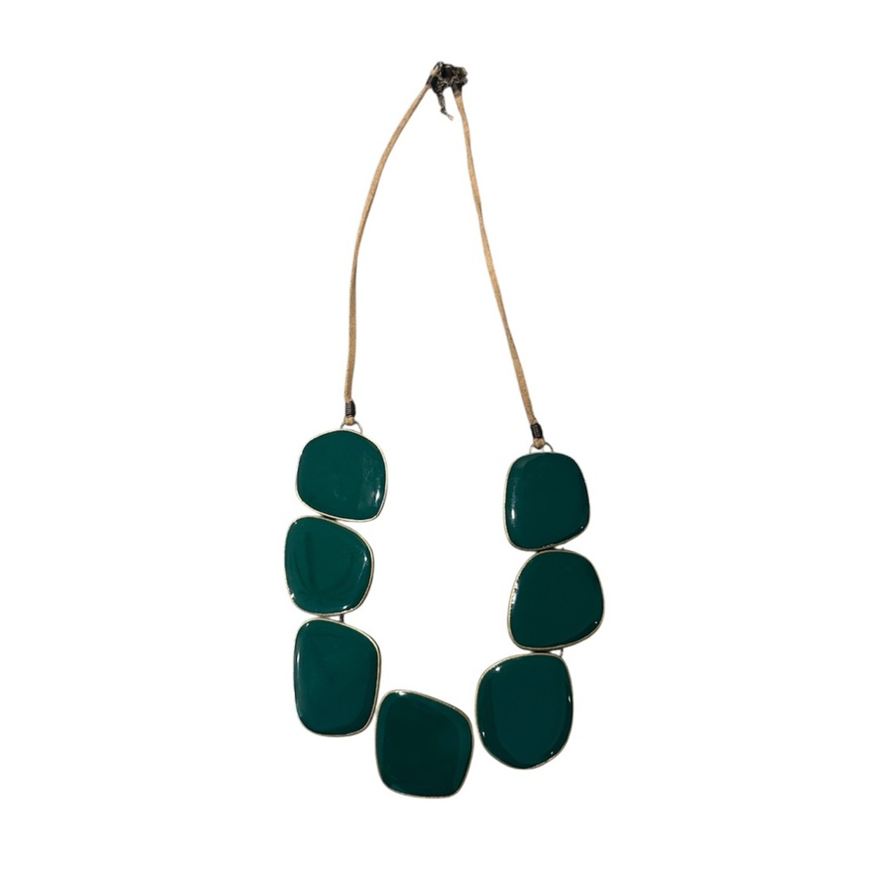 Lia Sophia Green Enamel Necklace